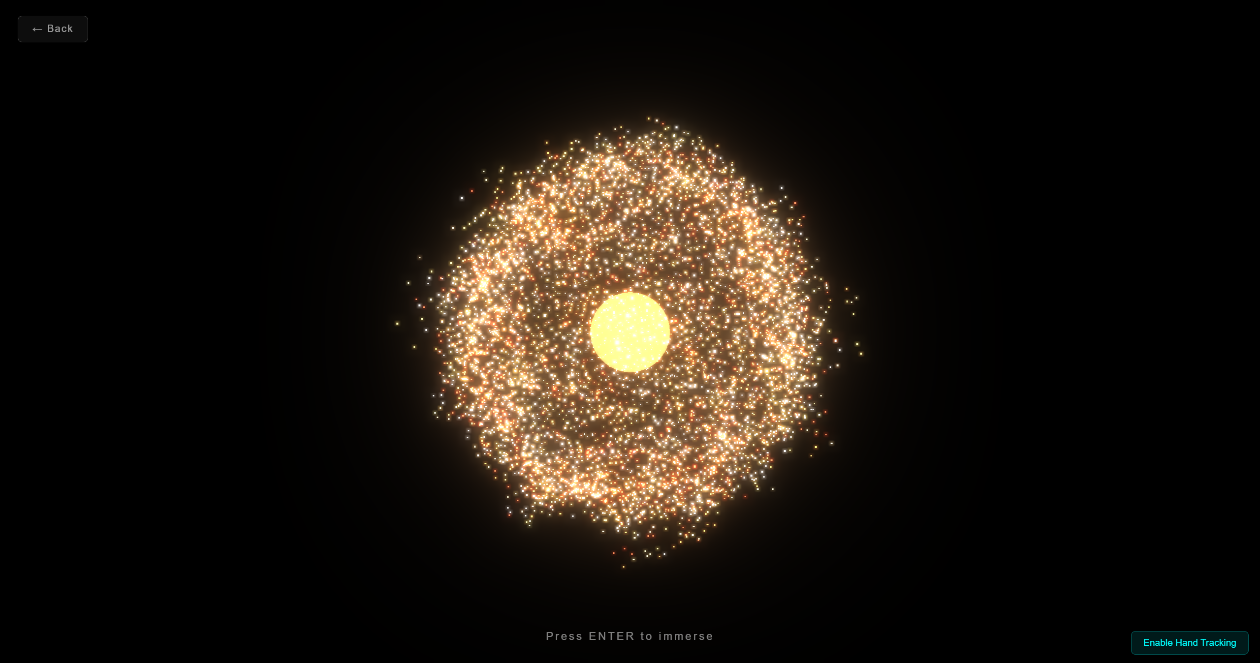 Particle sphere responding to audio